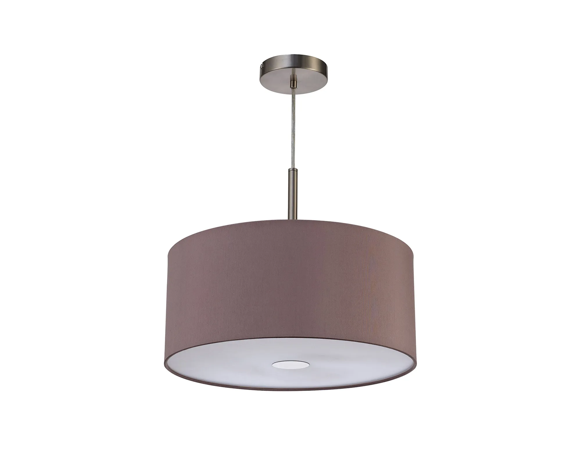 Baymont 40cm 3 Light Pendant Satin Nickel, Taupe/Halo Gold, Frosted Diffuser DK0442  Deco Baymont SN TA